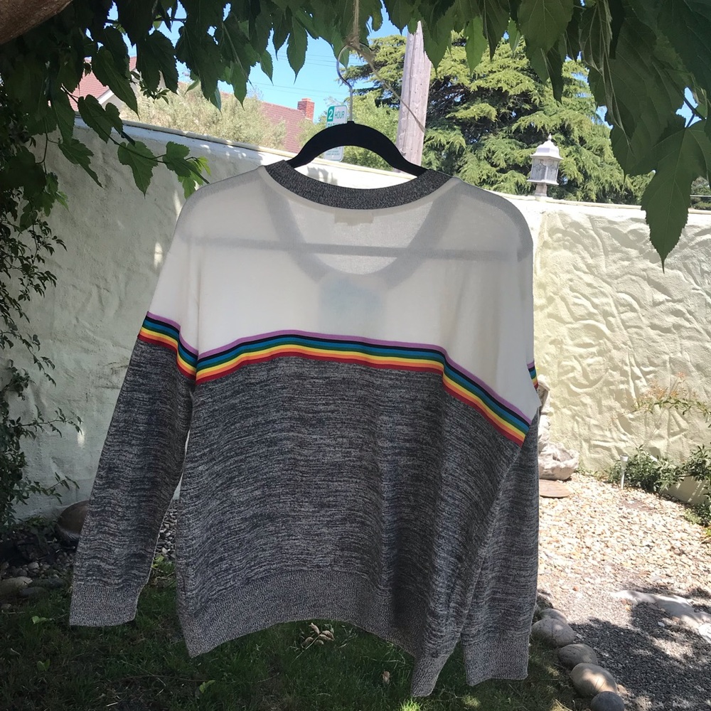 Inspired Hearts Rainbow Sweater, NWT, XL - Picture 3 of 8